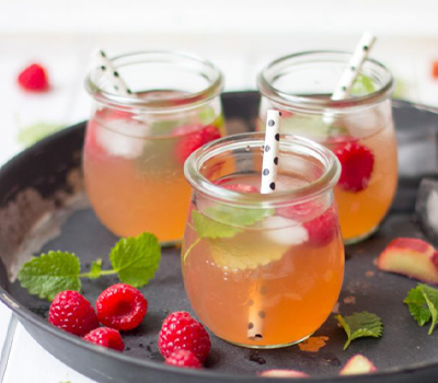 Himbeer-Rhabarber Limonade